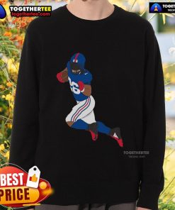 Saquon Barkley sweatshirt featuring New York football design, perfect for fans and athletes alike.