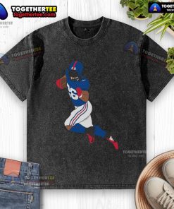 Alt Text: Saquon Barkley in a stylish washed t-shirt, showcasing the New York football star's athleticism and fashion.