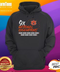 Auburn Tigers Football logo hoodie, celebrating nine-time national champions, perfect for fans and alumni.