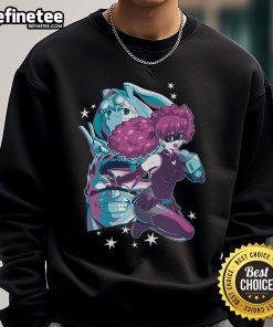 Hot Singing Hero Vaporwave Retro Anime Sweatshirt featuring vibrant colors and nostalgic graphics for anime fans.