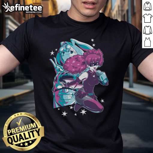 Hot Singing Hero Vaporwave Retro Anime T-Shirt featuring vibrant colors and a stylish design perfect for anime fans.