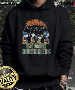 Alt Text: Cozy Hot Snoopy Peanuts X Michigan Wolverines hoodie, perfect for celebrating the most wonderful time of the year.