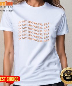 Alt Text: Hot Taylor in My Showgirl Era Repeat Ladies Tee, featuring vibrant colors and stylish design for fans.