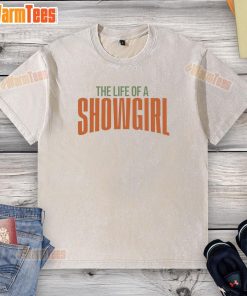 Alt Text: Hot Taylor The Life Of A Showgirl 2025 washed t-shirt featuring vibrant graphics and a stylish, casual design.