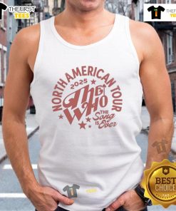 Hot The Song Is Over Tour North American Tour tank top featuring vibrant graphics and tour dates.