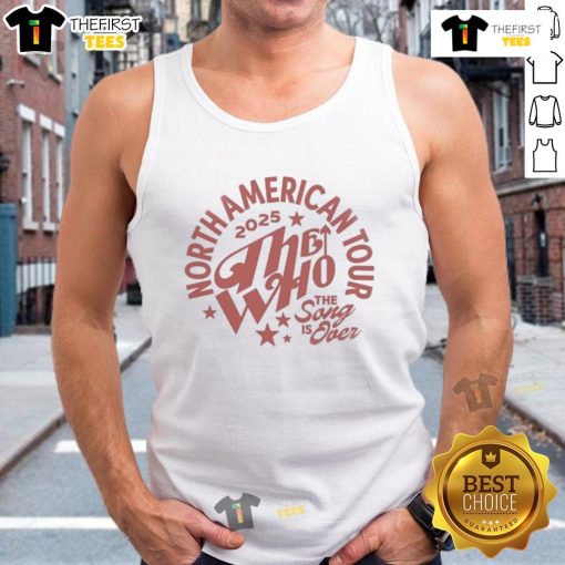 Hot The Song Is Over Tour North American Tour tank top featuring vibrant graphics and tour dates.