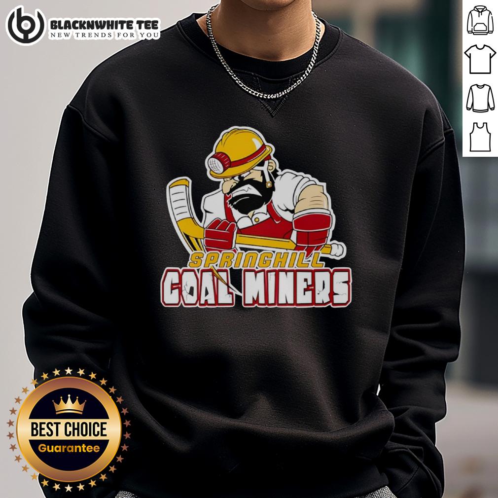 Hot Vintage Springhill Coal Miners Sweatshirt Hot vintage Springhill coal miners sweatshirt featuring retro design and bold graphics, perfect for mining history enthusiasts.