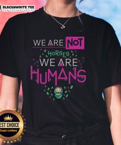 Hot We Are Humans Ladies Tee featuring a stylish graphic design, perfect for casual wear and showcasing human unity.