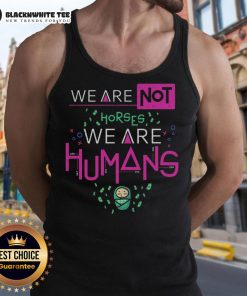 Model wearing a 'Hot We Are Humans' tank top, showcasing a stylish design perfect for casual summer outfits.