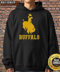 Stylish Hot Wyoming Buffalo Hoodie featuring vibrant buffalo graphic, perfect for outdoor adventures and cozy wear.