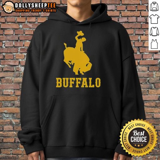 Stylish Hot Wyoming Buffalo Hoodie featuring vibrant buffalo graphic, perfect for outdoor adventures and cozy wear.
