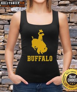 Stylish Hot Wyoming Buffalo Tank Top featuring a vibrant buffalo graphic, perfect for summer and outdoor adventures.