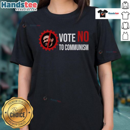 Hot Zohran Mamdani Vote No to Communism Ladies Tee - stylish graphic tee promoting anti-communism message for women.