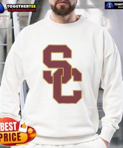 Original USC Trojans football primary logo sweatshirt featuring vibrant colors and team spirit design.