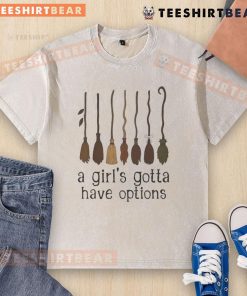 Nice A Girl Gotta Have Options washed t-shirt in soft fabric, featuring a trendy design for casual wear.