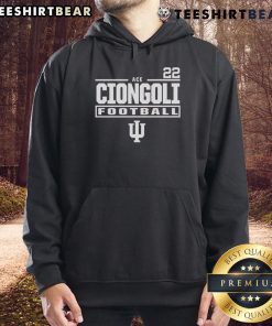 Nice Ace Ciongoli Indiana Hoosiers Crimson 22 Hoodie featuring the iconic team logo and vibrant crimson color.