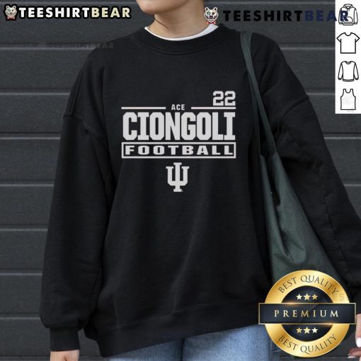 Nice Ace Ciongoli Indiana Hoosiers Crimson 22 Sweatshirt featuring bold team logo and vibrant color for fans.