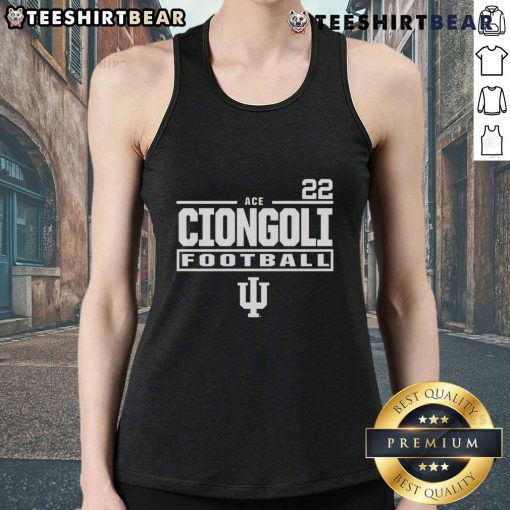 Nice Ace Ciongoli Indiana Hoosiers Crimson 22 tank top showcasing team pride and style for fans.
