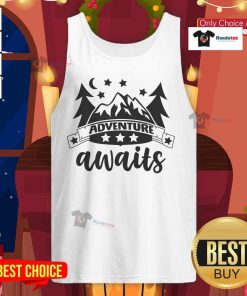 Stylish 'Nice Adventure Awaits' tank top for summer outings, featuring vibrant colors and a comfortable fit.