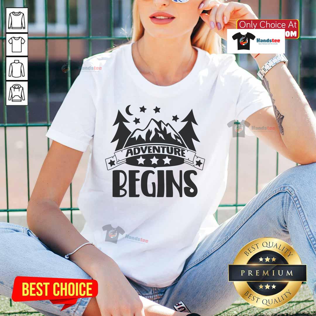 Nice Adventure Begins Ladies Tee Nice Adventure Begins Ladies Tee featuring a stylish design perfect for outdoor enthusiasts and adventure lovers.