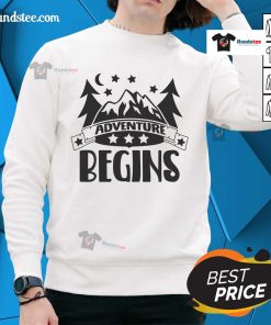 Cozy Nice Adventure Begins sweatshirt in vibrant colors, perfect for outdoor adventures and casual wear.