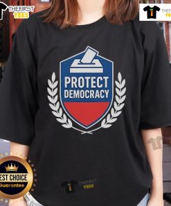 Nice Anti-Maga Protect Democracy Ladies Tee featuring a bold design promoting democratic values and equality.