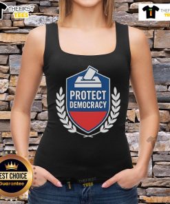 Nice Anti-Maga Protect Democracy Tank Top featuring a bold design supporting democratic values and activism.