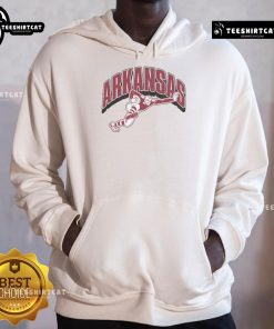 Alt Text: Nice Arkansas Razorbacks Heisman mascot hoodie, showcasing team spirit and style for fans and supporters.