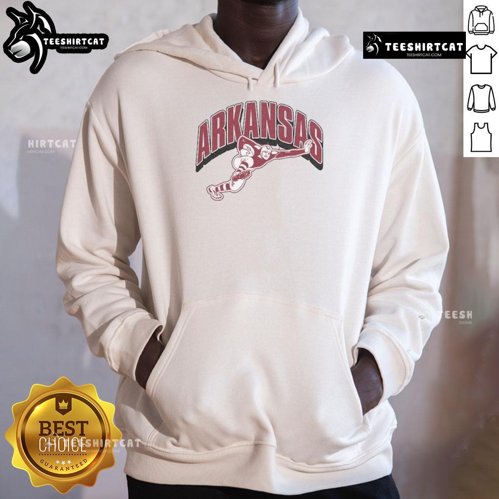 Nice Arkansas Razorbacks Heisman Mascot Hoodie Alt Text: Nice Arkansas Razorbacks Heisman mascot hoodie, showcasing team spirit and style for fans and supporters.