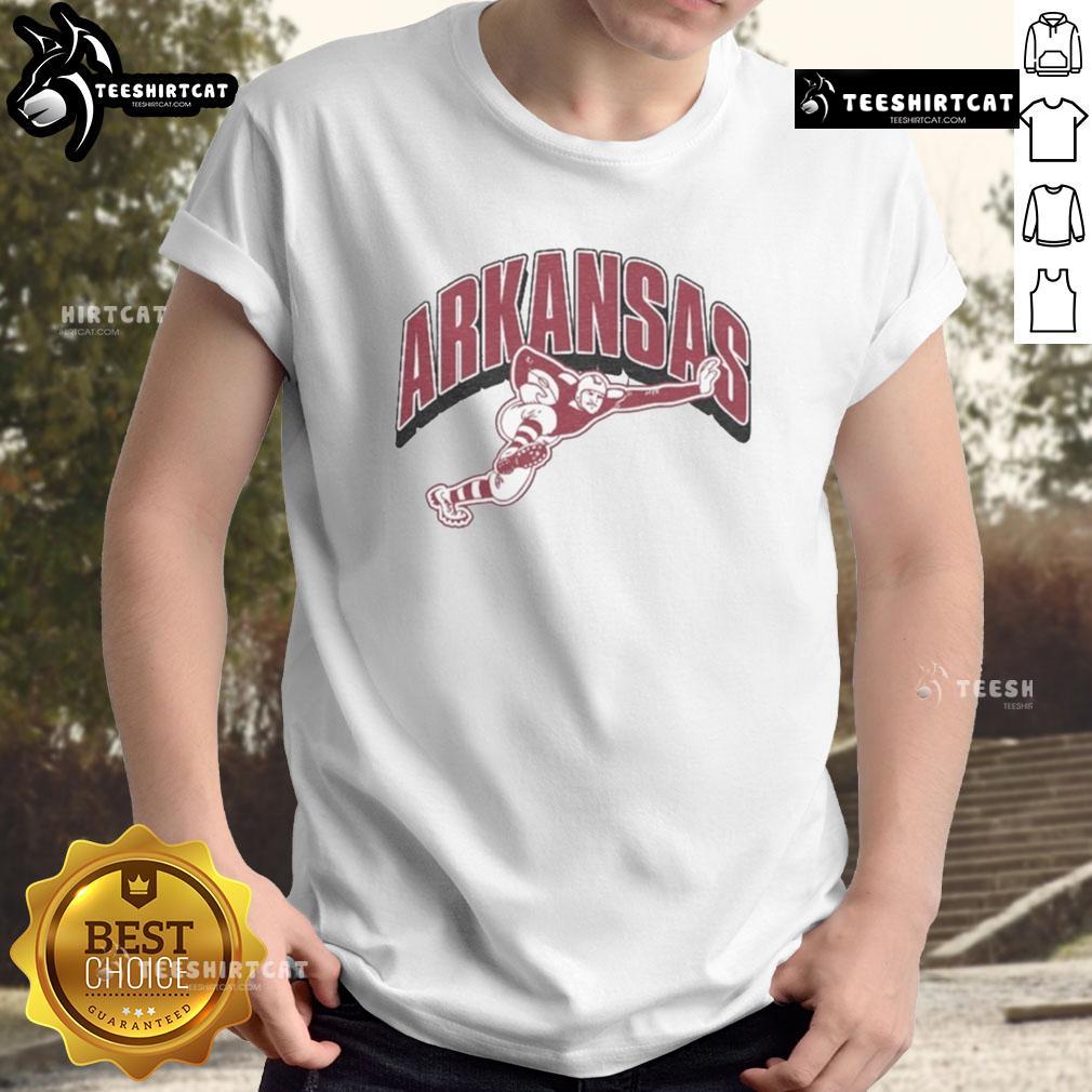 Nice Arkansas Razorbacks Heisman Mascot T Shirt Cool Arkansas Razorbacks Heisman mascot t-shirt featuring vibrant graphics for fans of college football apparel.
