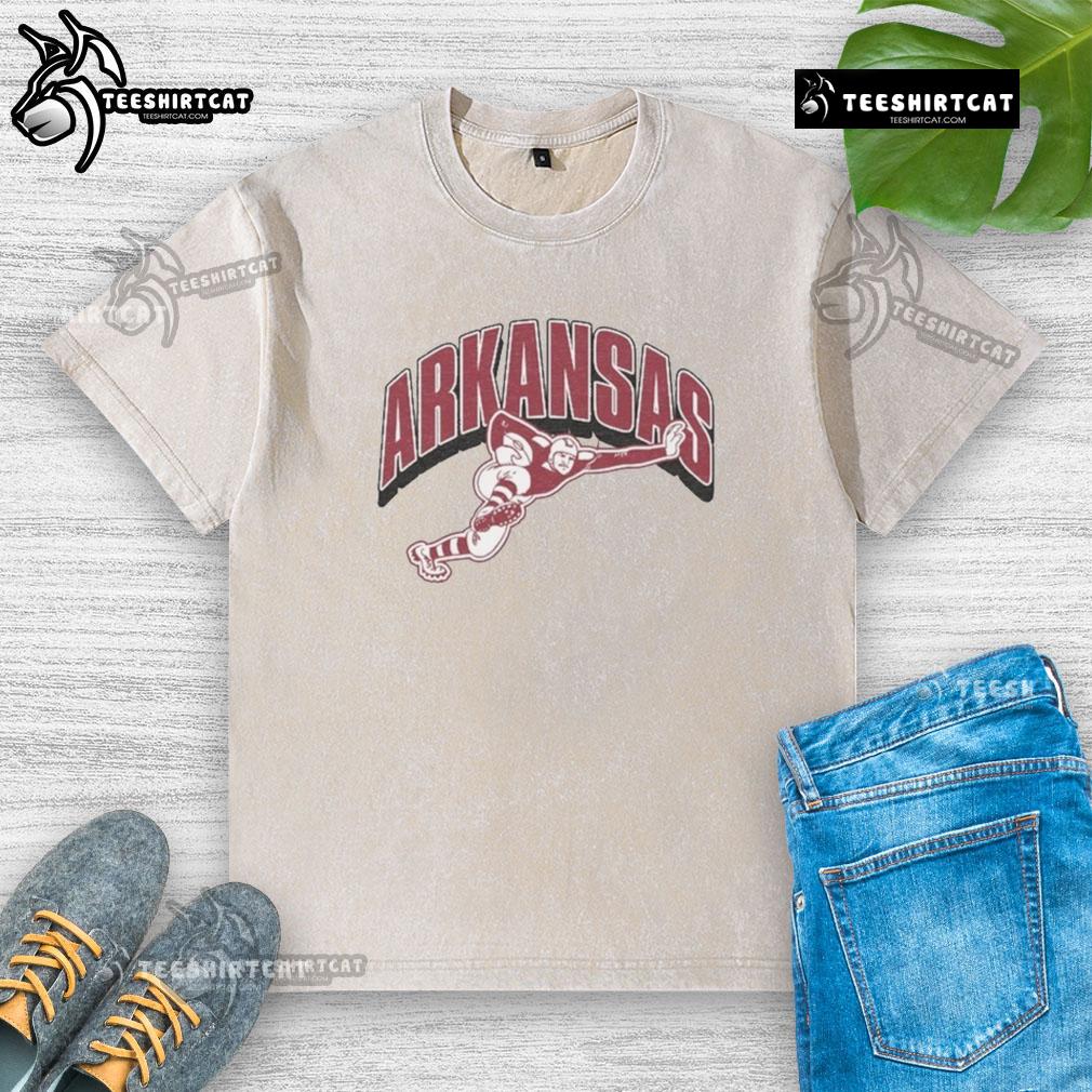 Nice Arkansas Razorbacks Heisman Mascot Washed T Shirt Nice Arkansas Razorbacks Heisman mascot washed t-shirt featuring vibrant team colors and logo for fans and collectors.