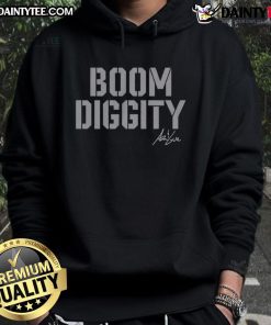 Stylish Nice Arm Gun Boom Diggity Hoodie featuring vibrant graphics, perfect for casual wear and street style.
