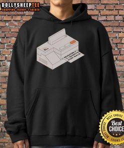 Alt Text: Nice Big Ron's Printer Hoodie featuring a bold graphic print and comfortable fit, perfect for casual wear.