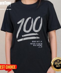 Nice Bobby Witt Jr. 100 Ladies Tee featuring a stylish design perfect for fans of baseball and comfortable casual wear.