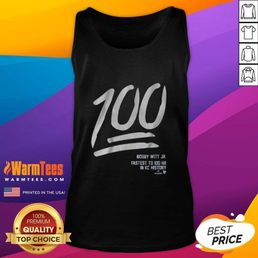 Stylish Nice Bobby Witt Jr. 100 Tank Top featuring bold graphics, perfect for fans and summer wear.