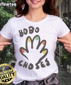 Alt Text: Nice BOBO CHOSES High Five Ladies Tee featuring vibrant colors and playful design for stylish women's casual wear.