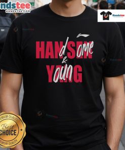 Alt Text: Nice Casey Holdahl handsome and young t-shirt featuring a stylish graphic design for trendy casual wear.