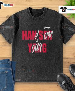 Alt Text: Young man in a handsome washed t-shirt, showcasing the Nice Casey Holdahl style with a casual and trendy look.