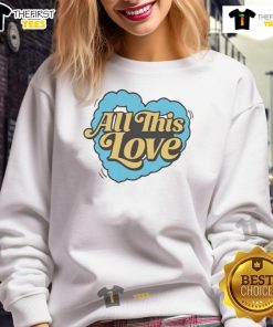 Cozy sweatshirt featuring a cute cat and heart design, perfect for showing love and warmth. How to be human theme.