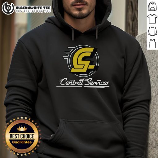 Nice Central Services Hoodie in navy blue, featuring a stylish logo, perfect for casual wear and showcasing team spirit.