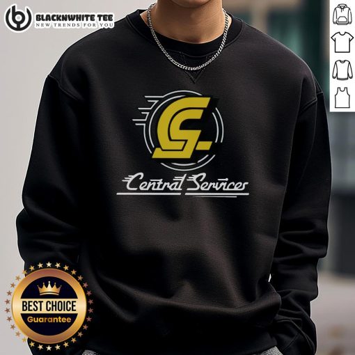 Nice Central Services sweatshirt in navy blue, featuring a stylish logo and comfortable fit for casual wear.
