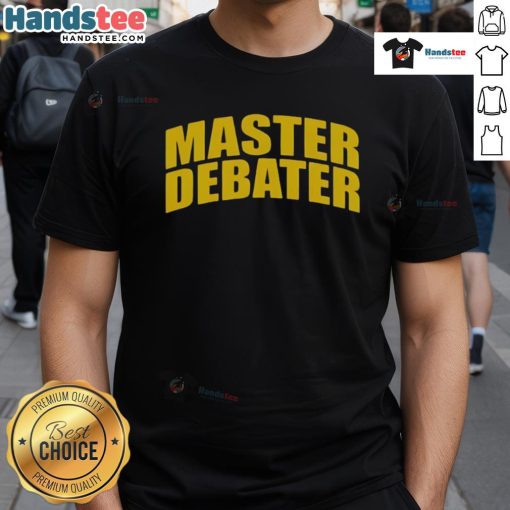Charlie Kirk Master Debater T-Shirt featuring bold graphic design, perfect for fans of political debate and activism.