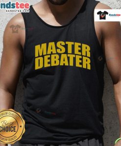 Nice Charlie Kirk Master Debater tank top featuring bold graphics, perfect for fans of political discourse and debates.