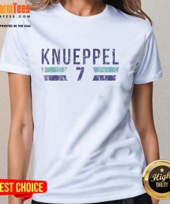 Nice Charlotte Hornets Kon Knueppel 7 Font Ladies Tee featuring stylish design and team colors for fans.
