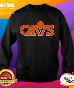 Alt Text: Stylish Cleveland Cavaliers logo fan art sweatshirt, perfect for showing team spirit and supporting the Cavaliers.