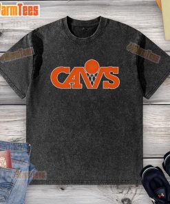 Alt Text: Cleveland Cavaliers logo fan art on a washed t-shirt, perfect for basketball enthusiasts and Cavaliers supporters.