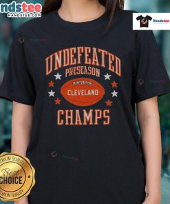 Nice Cleveland Undefeated Preseason Champions Ladies Tee in stylish design, perfect for fans showcasing team pride.