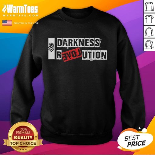 Nice Darkness Revolution sweatshirt featuring a bold graphic design, perfect for streetwear enthusiasts and cozy style.