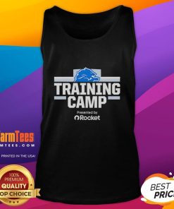 Alt Text: Detroit Lions Training Camp tank top presented by Rocket, showcasing team pride and summer style for fans.