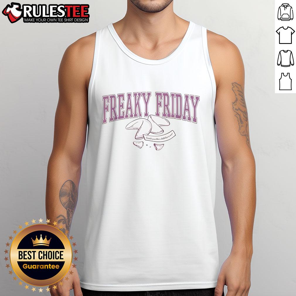 Nice Disney Freaky Friday Could You Like Chill For A Sec Fortune Cookie Tank Top Freaky Friday Fortune Cookie tank top featuring a playful Disney design, perfect for casual wear and fans.